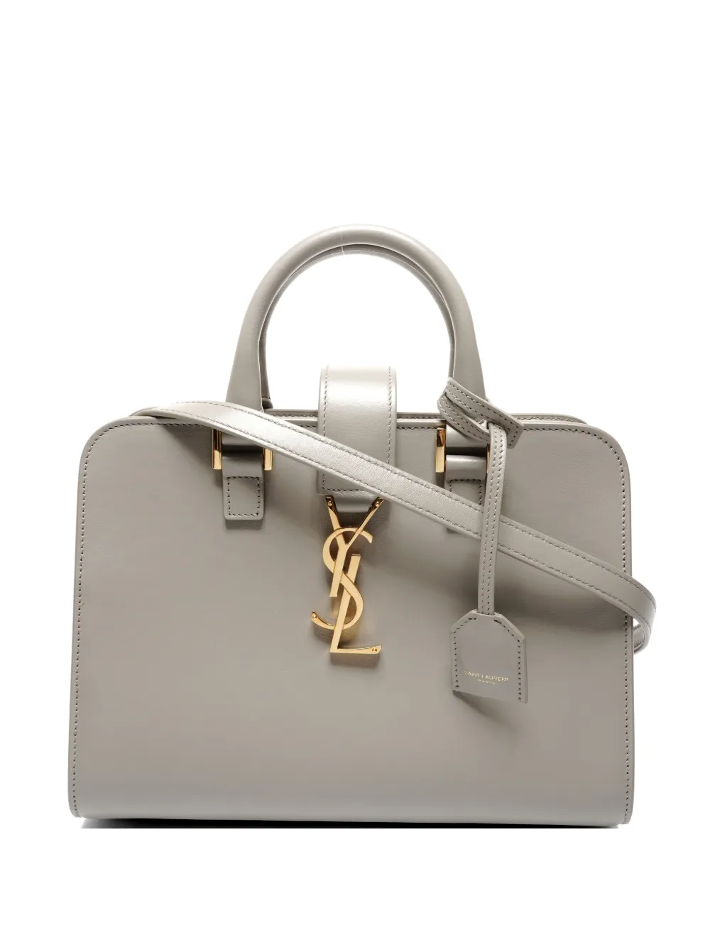 Saint Laurent Pre-Owned 2000s cabas leather tote bag - Grigio