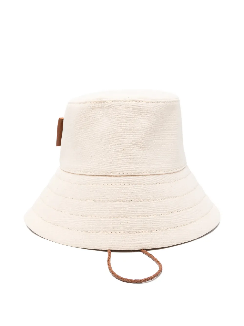  Ruslan Baginskiy Topstitched Brim Hat - Neutrals 