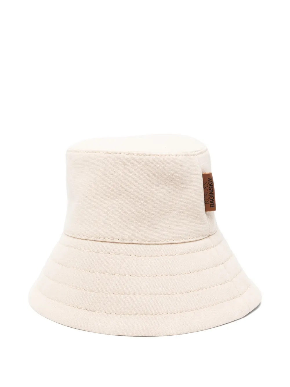 Ruslan Baginskiy topstitched brim hat - Toni neutri
