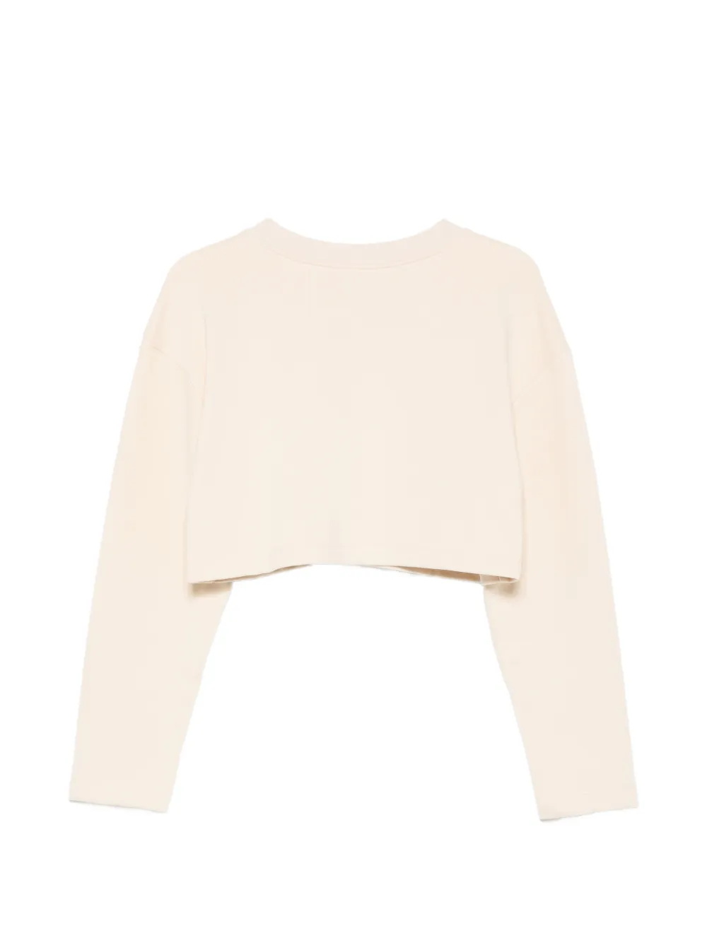  Merci Anchor-print Cropped Sweatshirt - Neutrals 