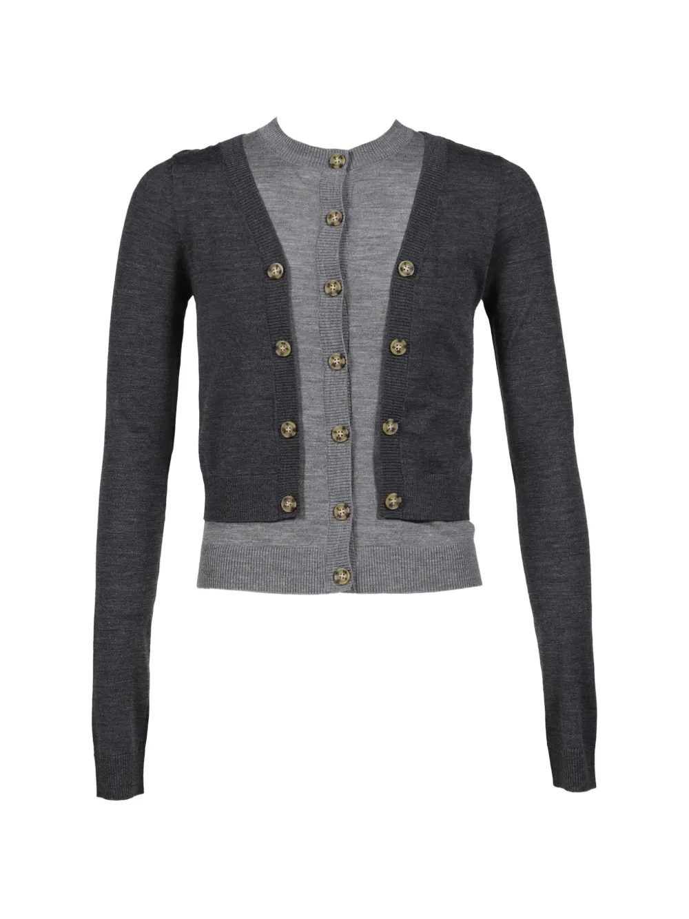 EGONlab. Cardigan con design a strati - Grigio