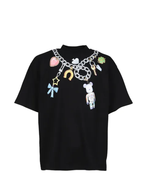 EGONlab. Bearbrick-print cotton T-shirt