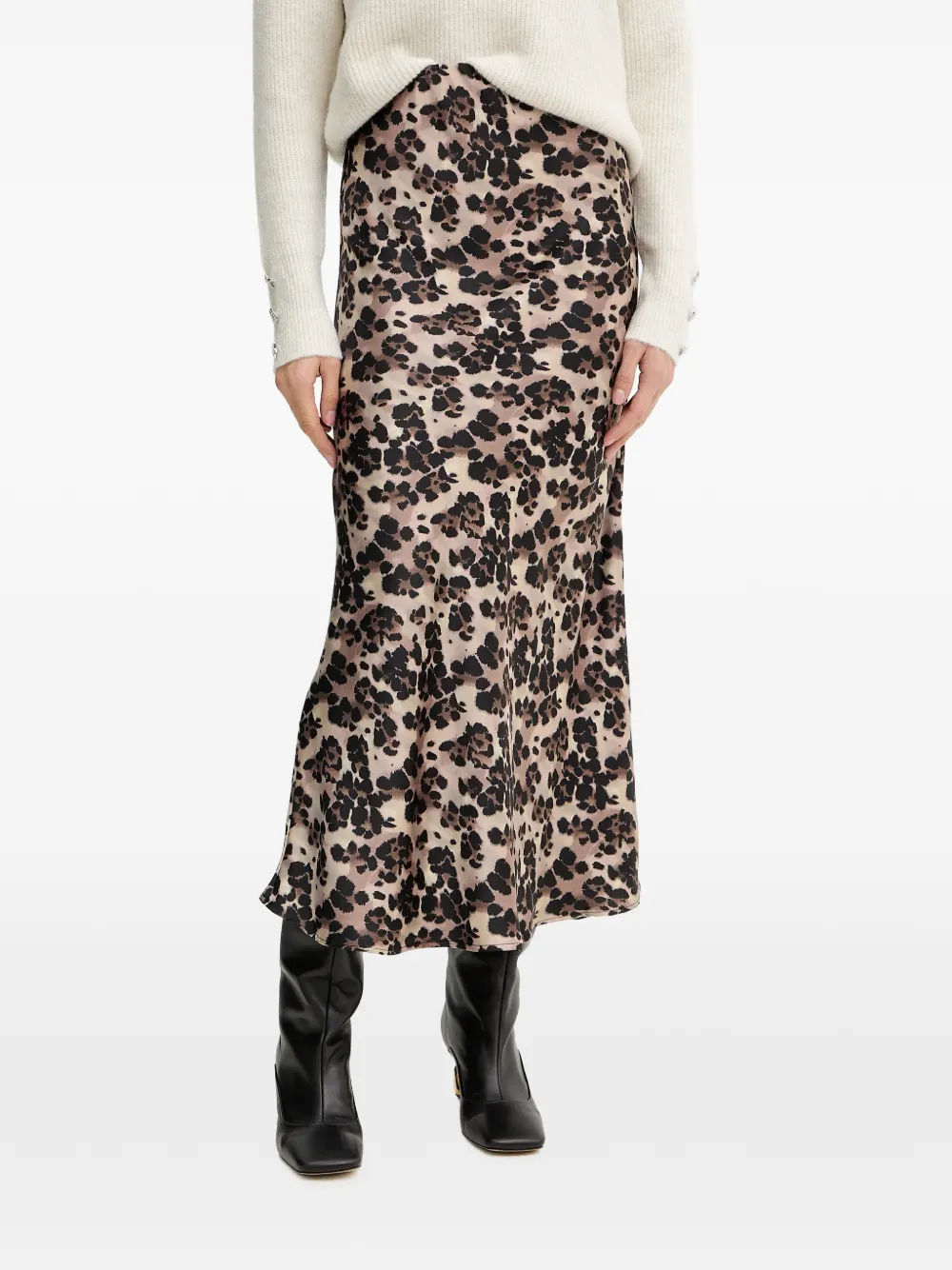Morgan leopard-print maxi skirt