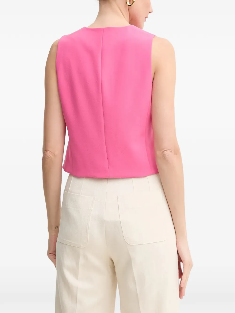 Morgan button-up V-neck waistcoat Roze