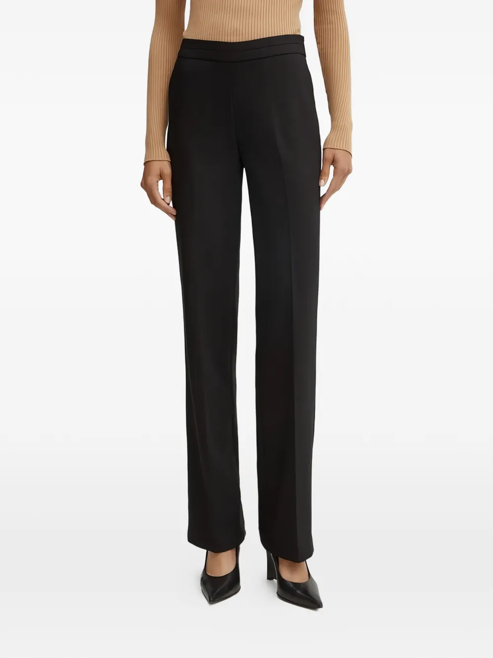 Morgan Straight-leg Trousers In Black