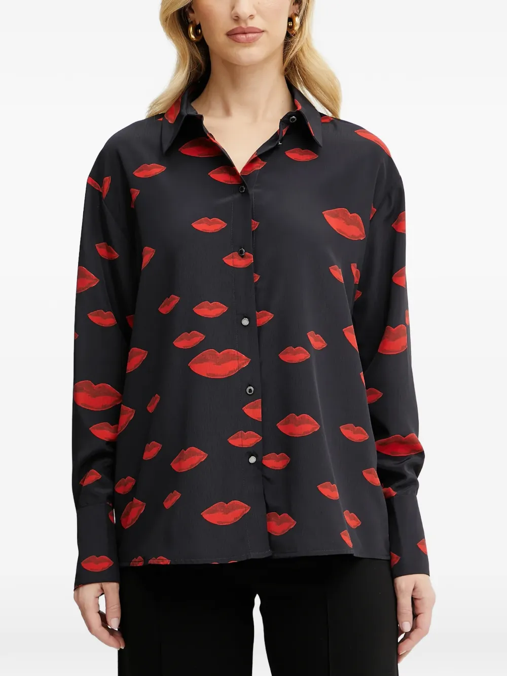 Morgan Camicia con stampa - Nero