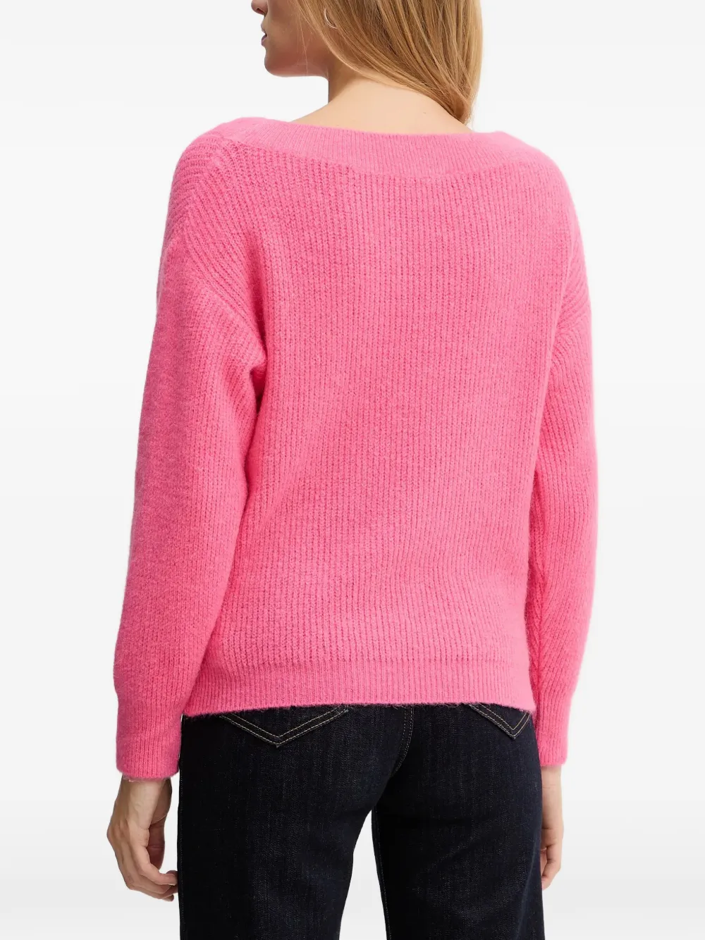 Morgan round-neck sweater Roze