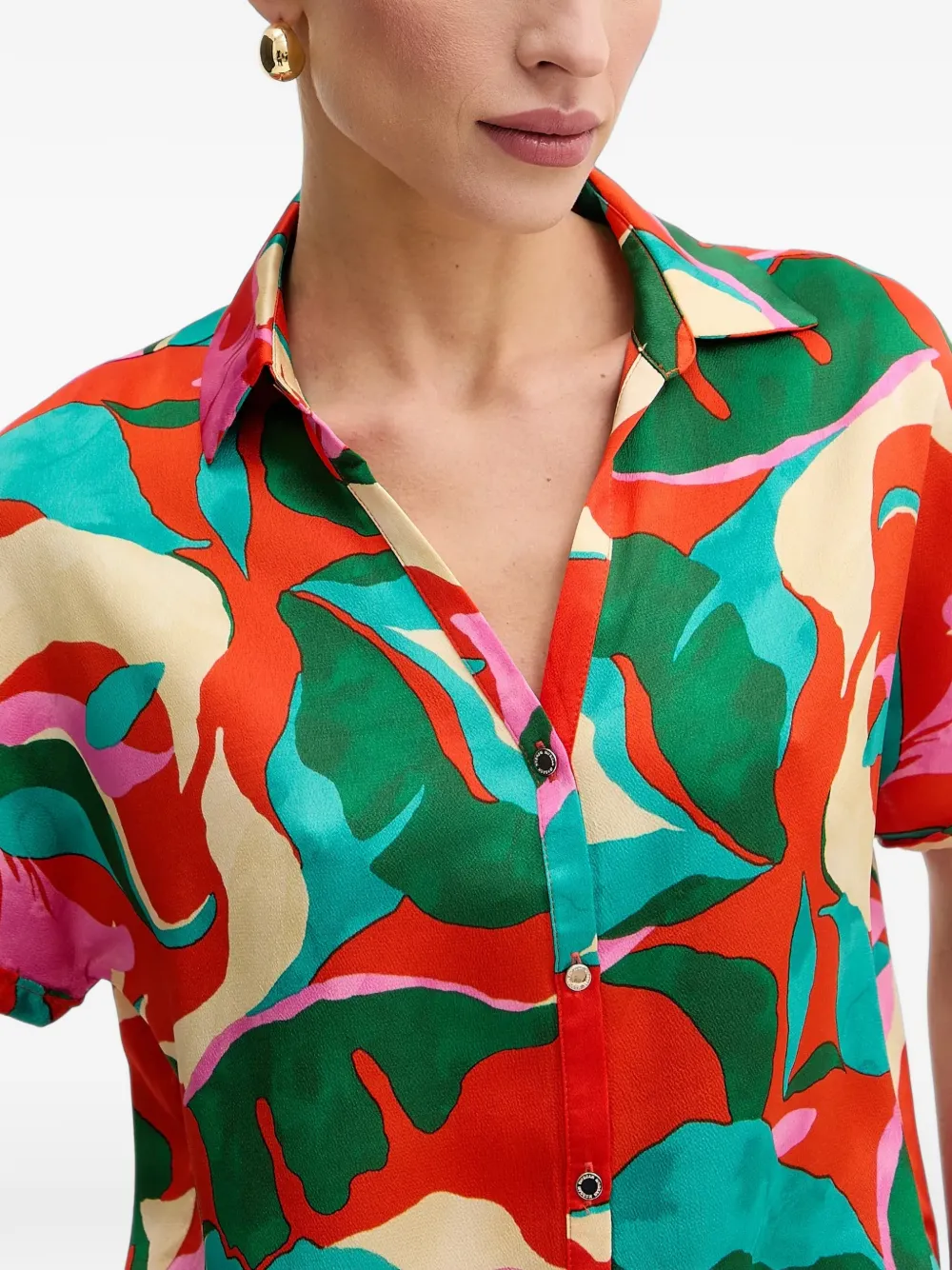 Morgan Overhemd met abstracte print Oranje