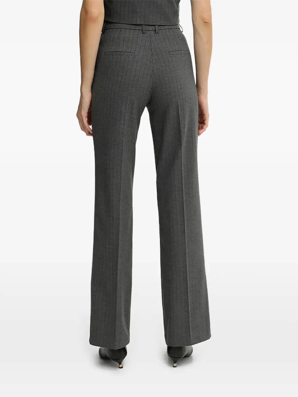 Morgan Pantalon met krijtstreep Grijs