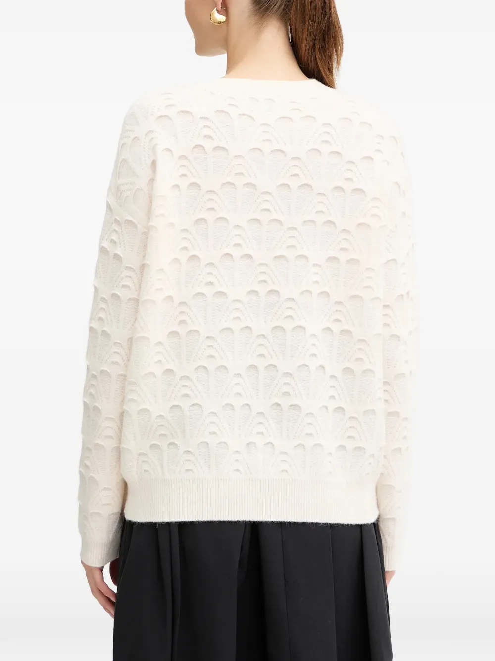 Morgan Gewelfde trui Beige