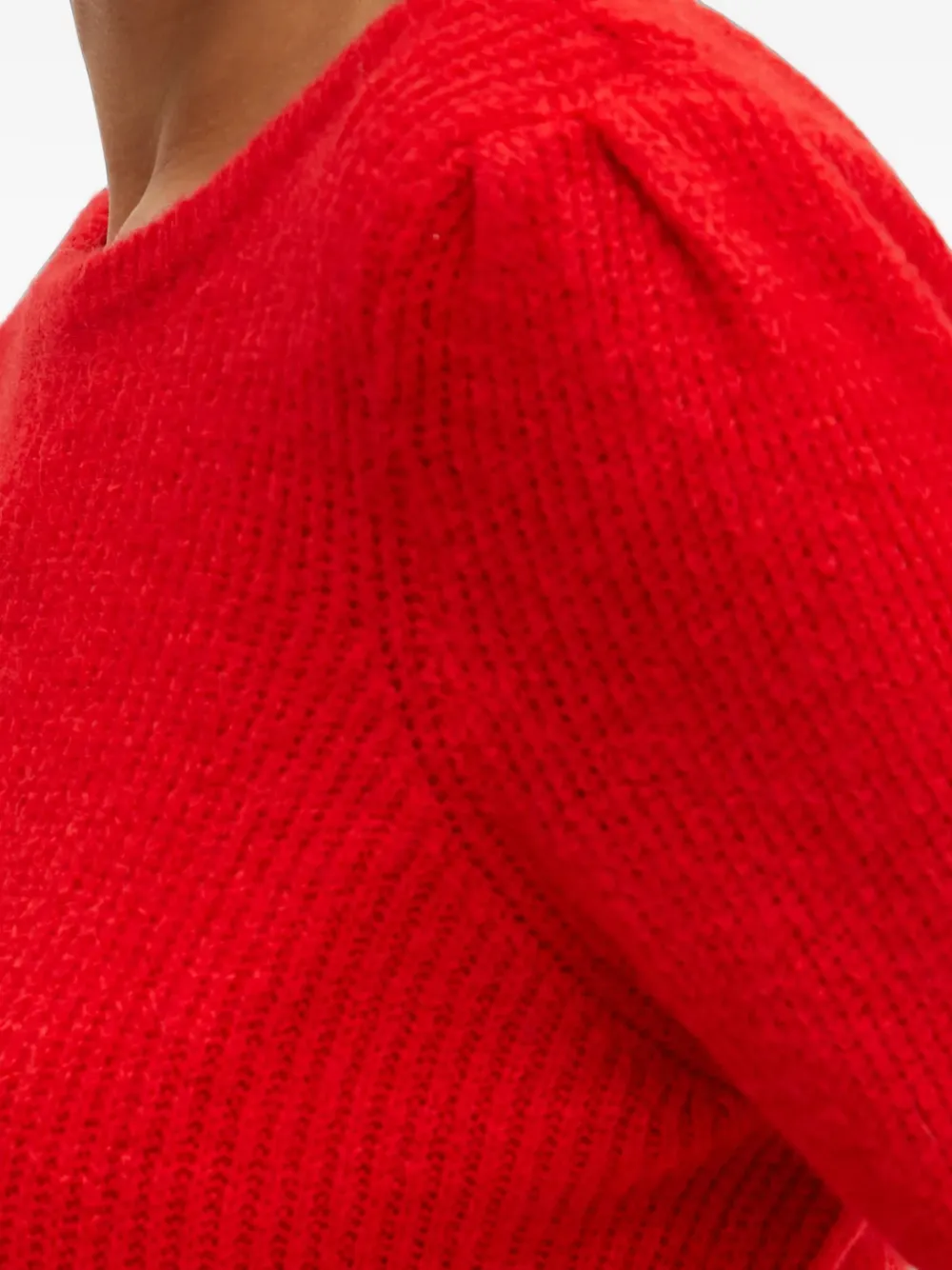 Morgan Munch boat-neck sweater Rood