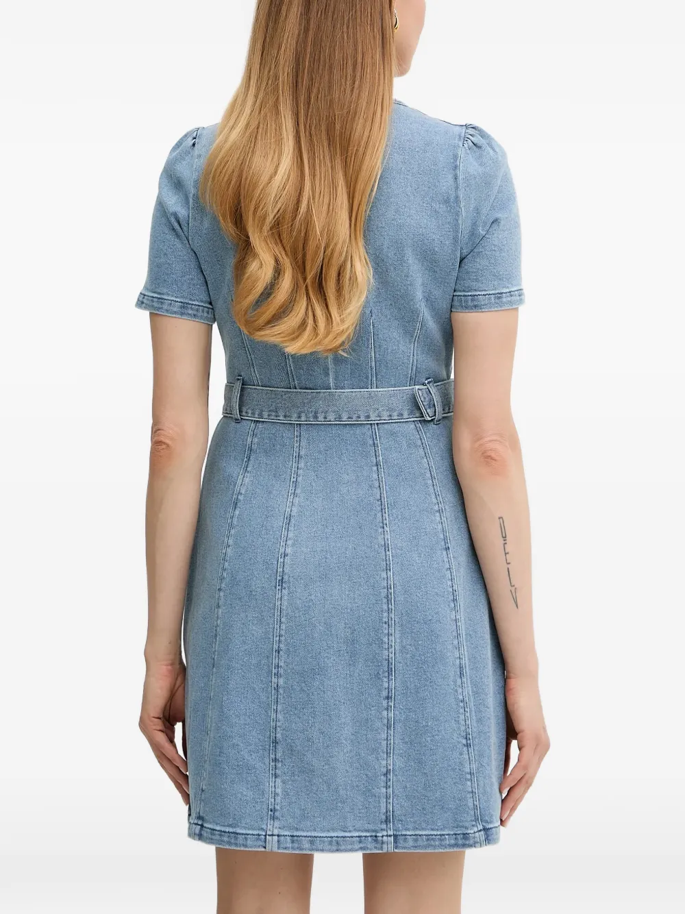 Morgan Rubil mini-jurk met ceintuur Blauw