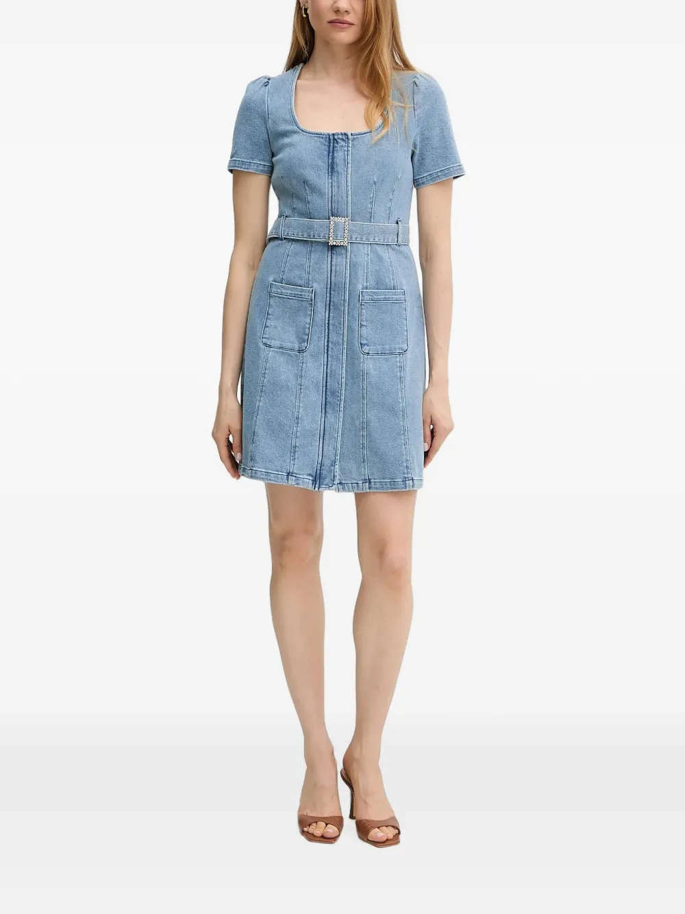 Morgan Rubil mini-jurk met ceintuur Blauw