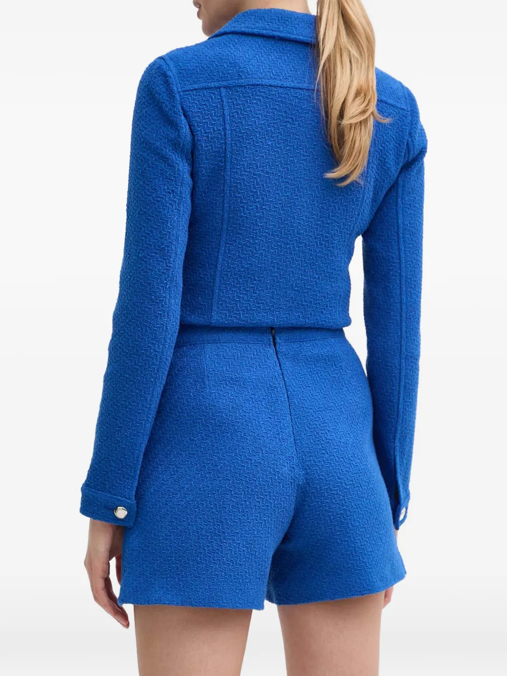 Morgan button-detail mini shorts Blauw