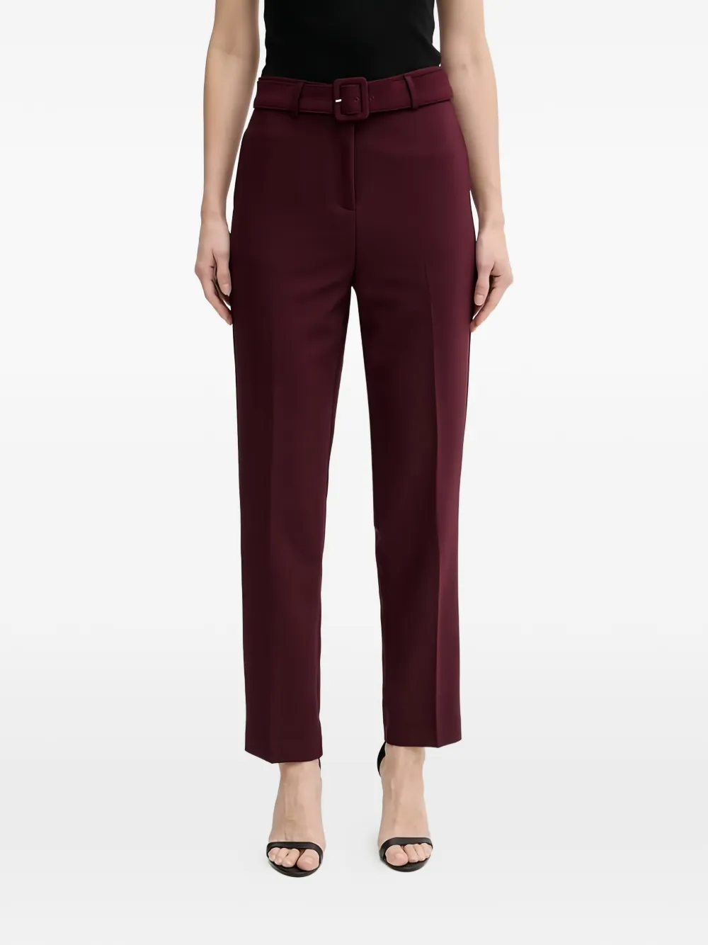 Morgan Belted Trousers In Red