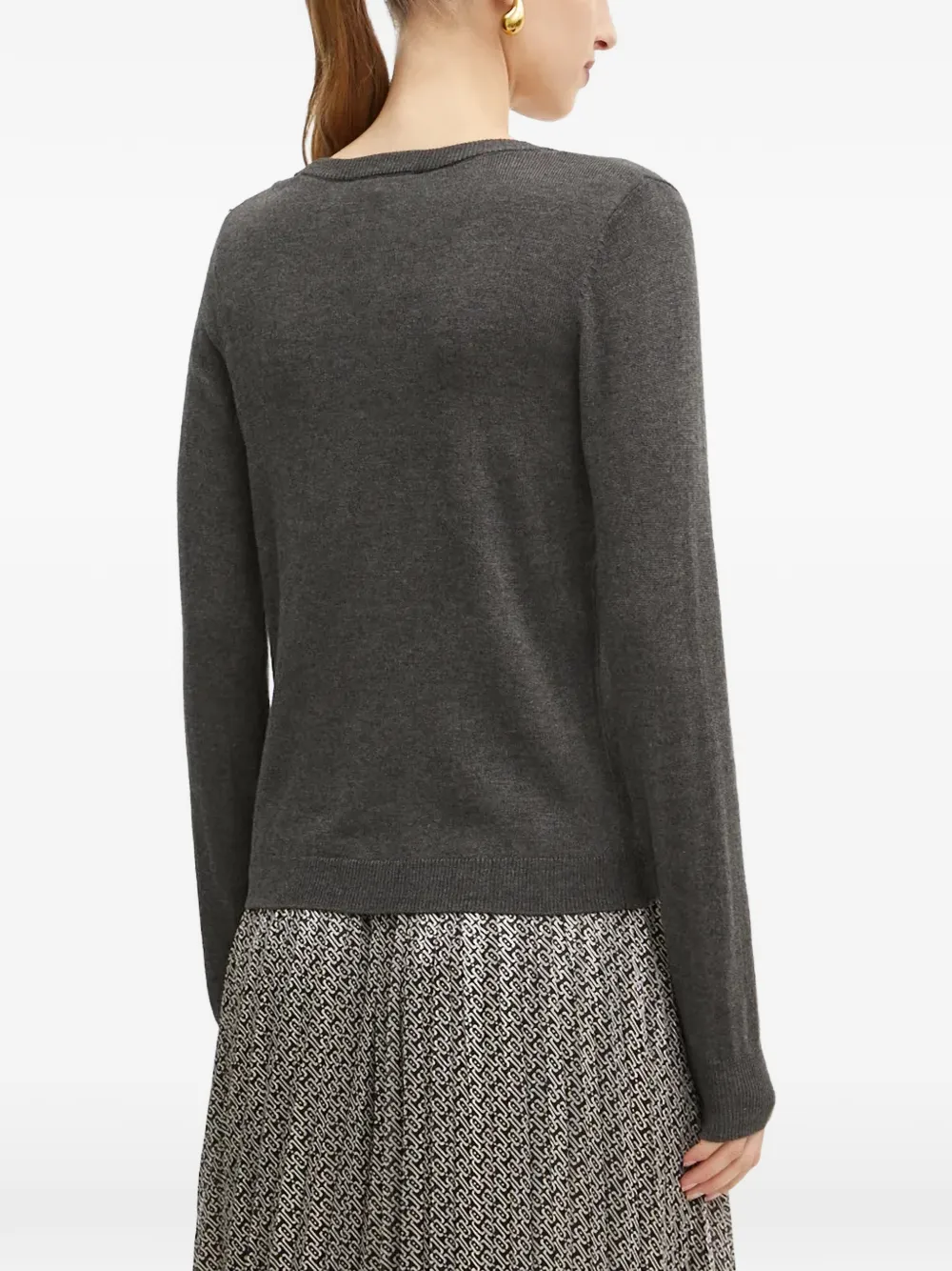 Morgan Mje V-neck pocket cardigan Grijs