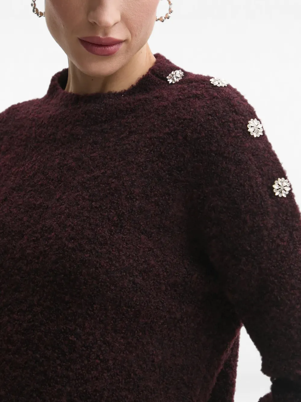 Morgan Mbulle button detail knit sweater Paars