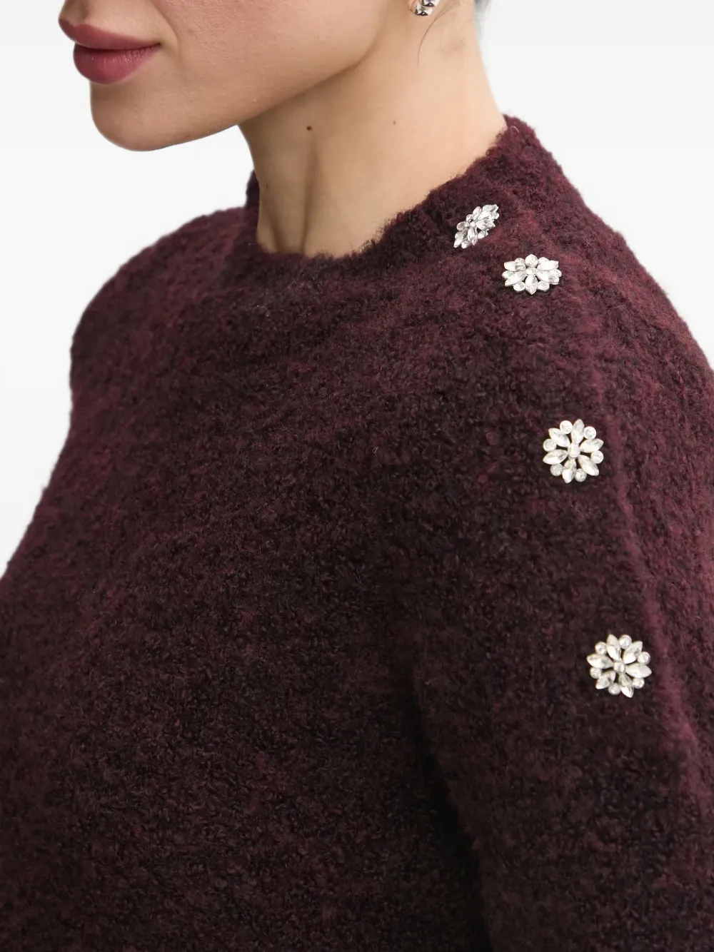 Morgan Mbulle button detail knit sweater Paars