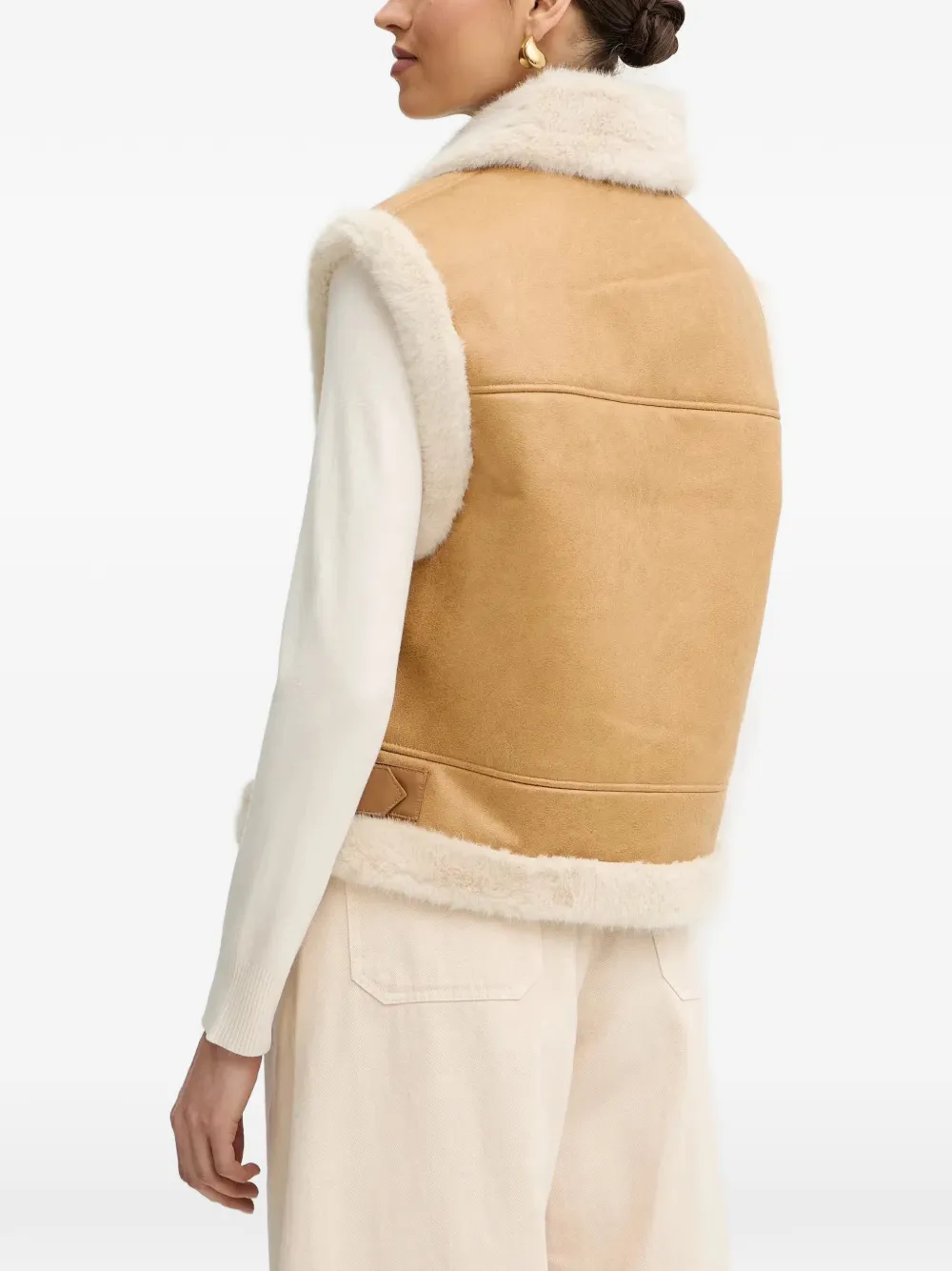 Morgan Bodywarmer van imitatiebont Bruin
