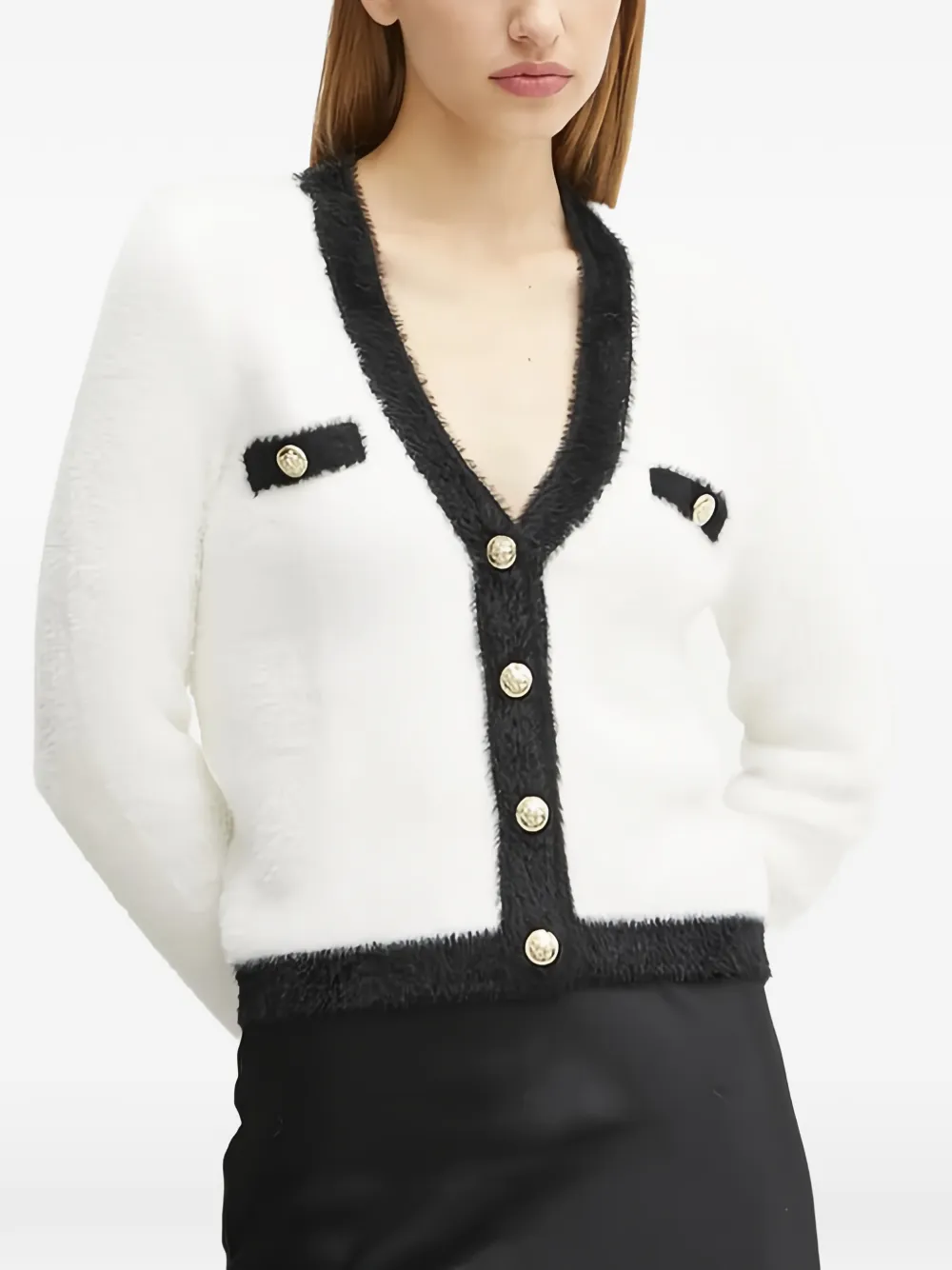 Morgan V-neck Cardigan In White