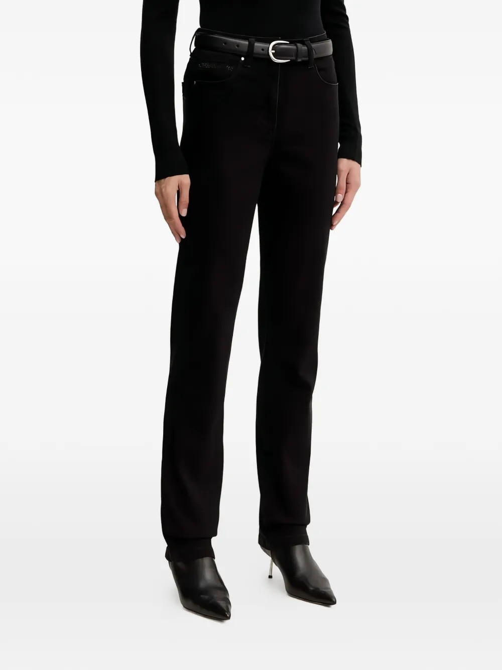 Morgan Straight-leg Jeans In Black