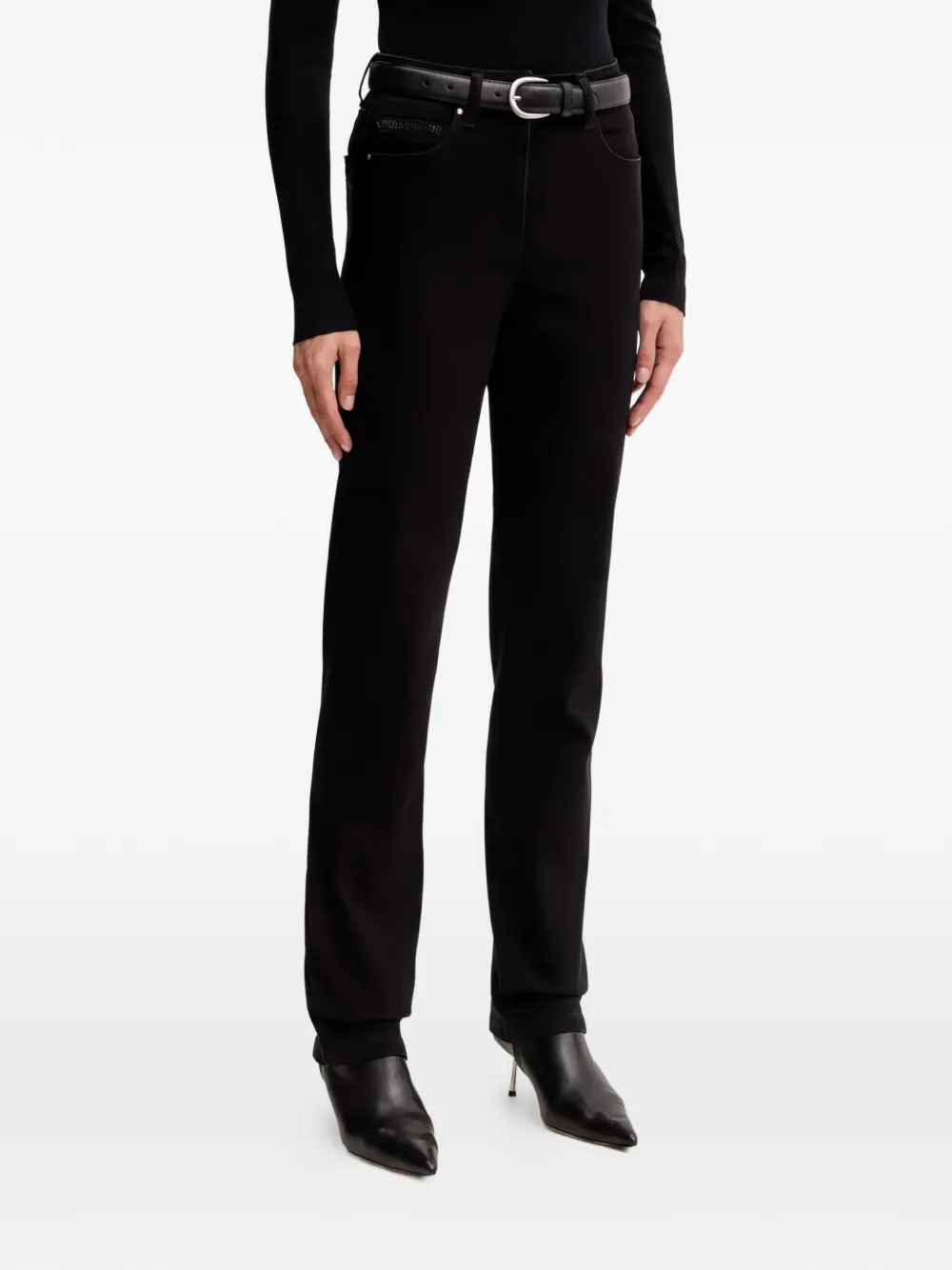 Morgan straight-leg jeans - Schwarz