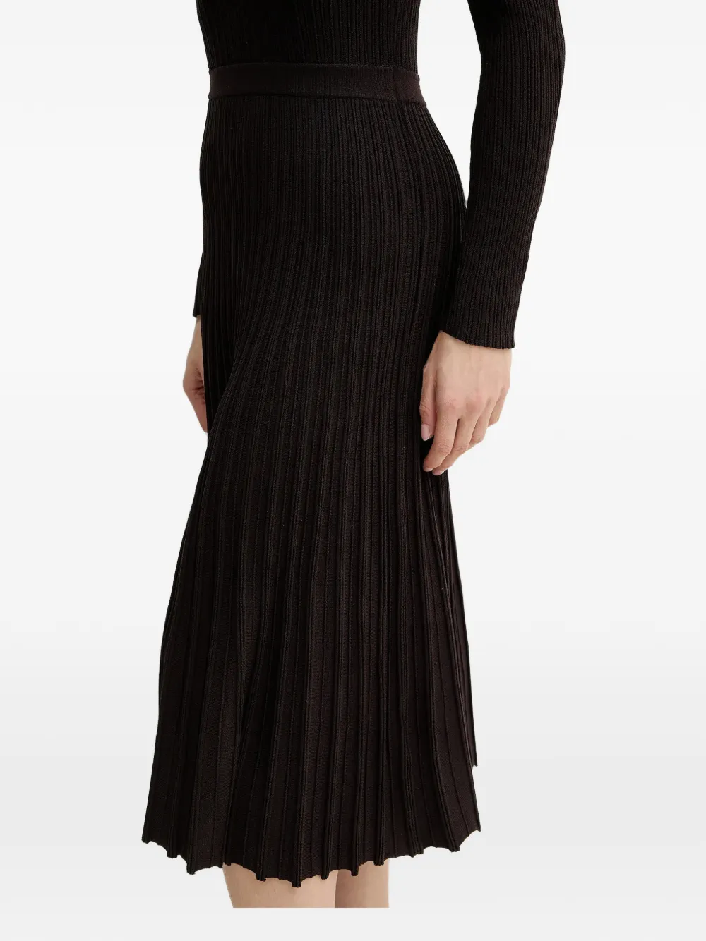 Morgan Midi-jurk met V-hals Bruin