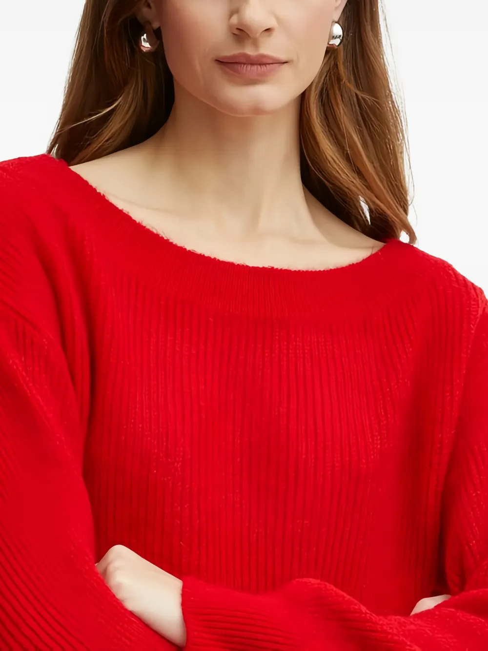 Morgan Trui met boothals Rood