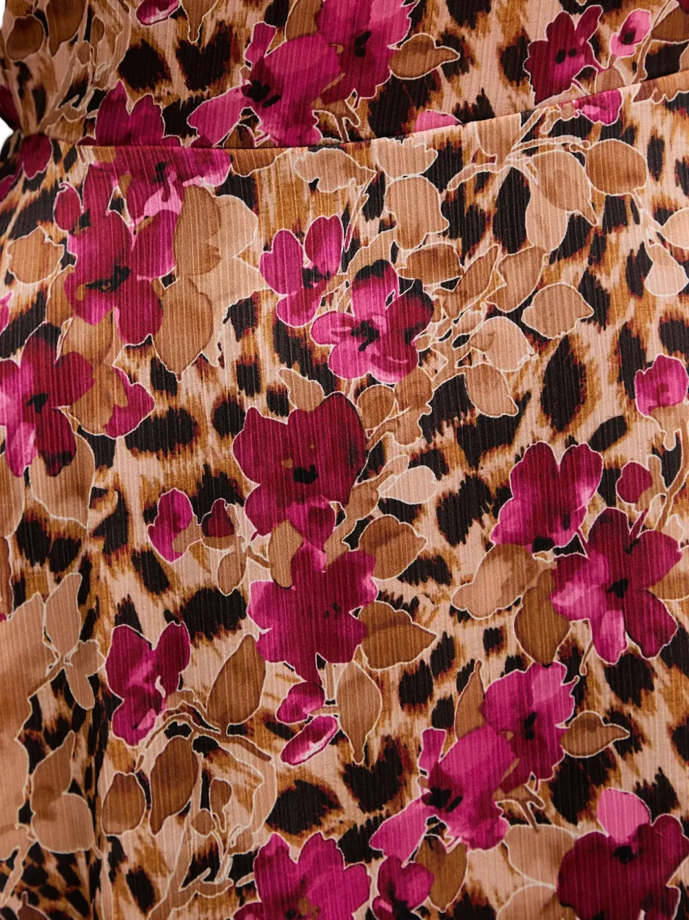 Morgan Mini-jurk met lange mouwen en bloemenprint Beige