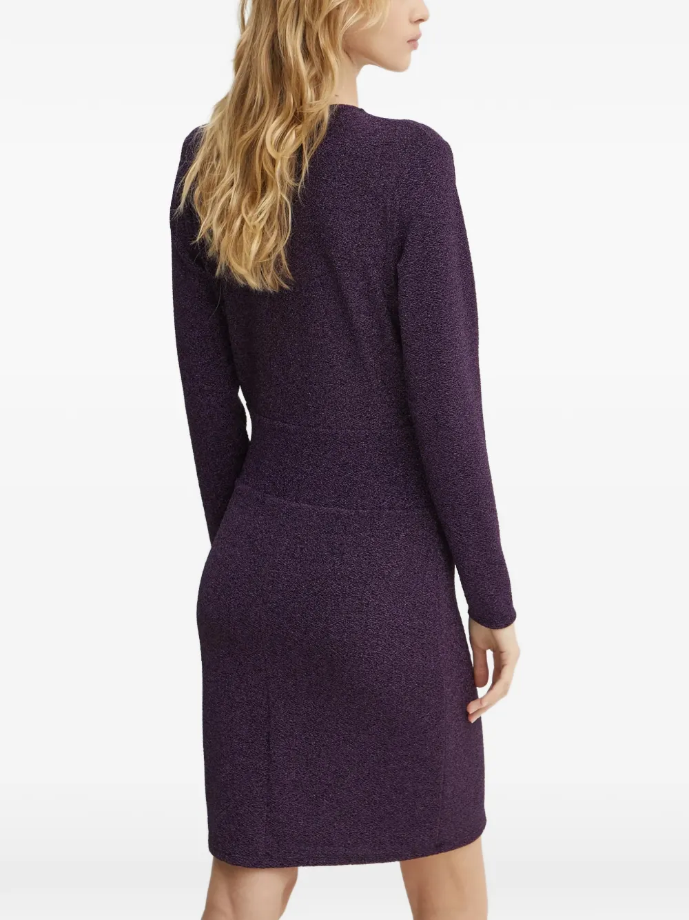 Morgan Rosie mini-jurk met V-hals Paars