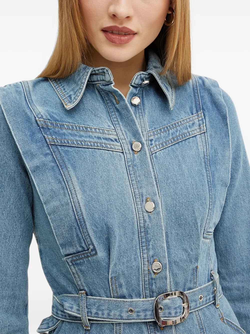 Morgan Blousejurk met ceintuur Blauw