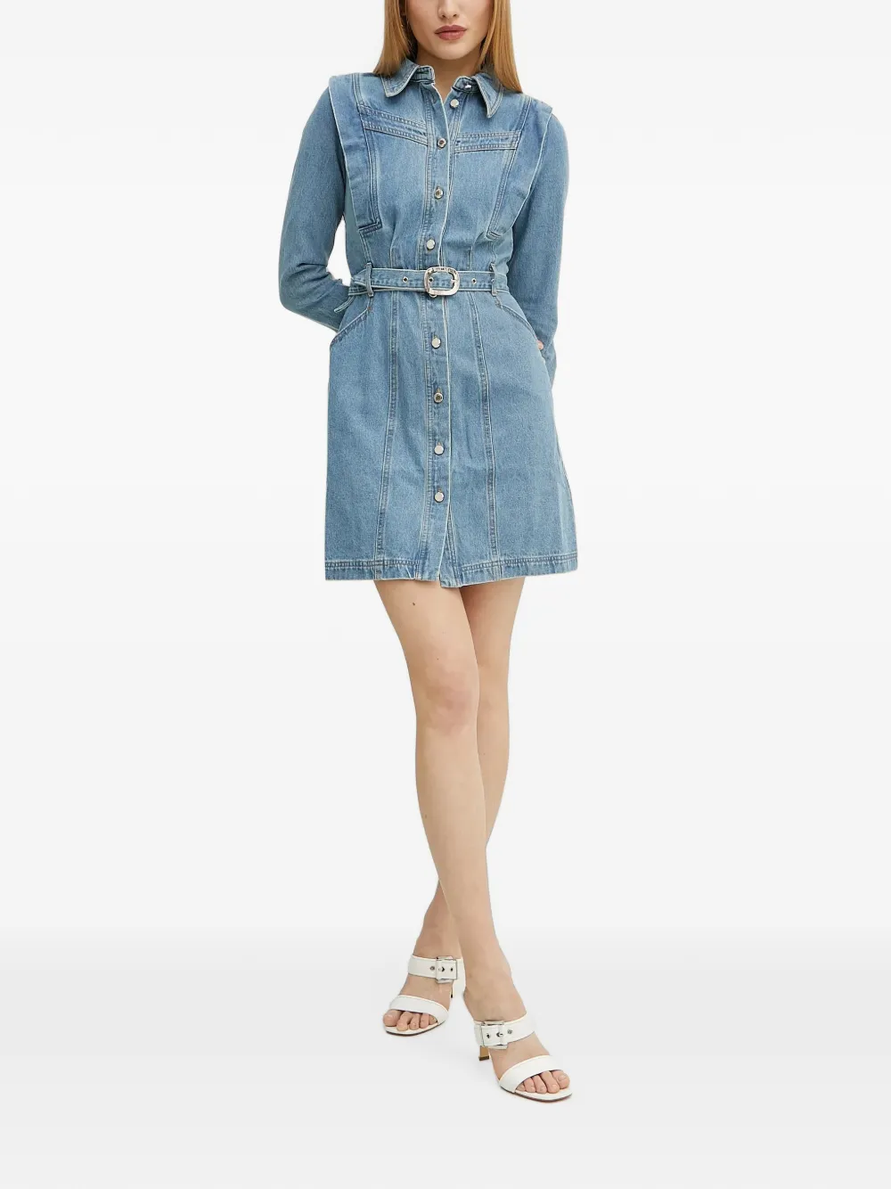 Morgan Blousejurk met ceintuur Blauw
