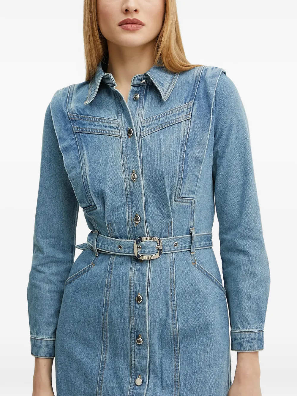 Morgan Blousejurk met ceintuur Blauw
