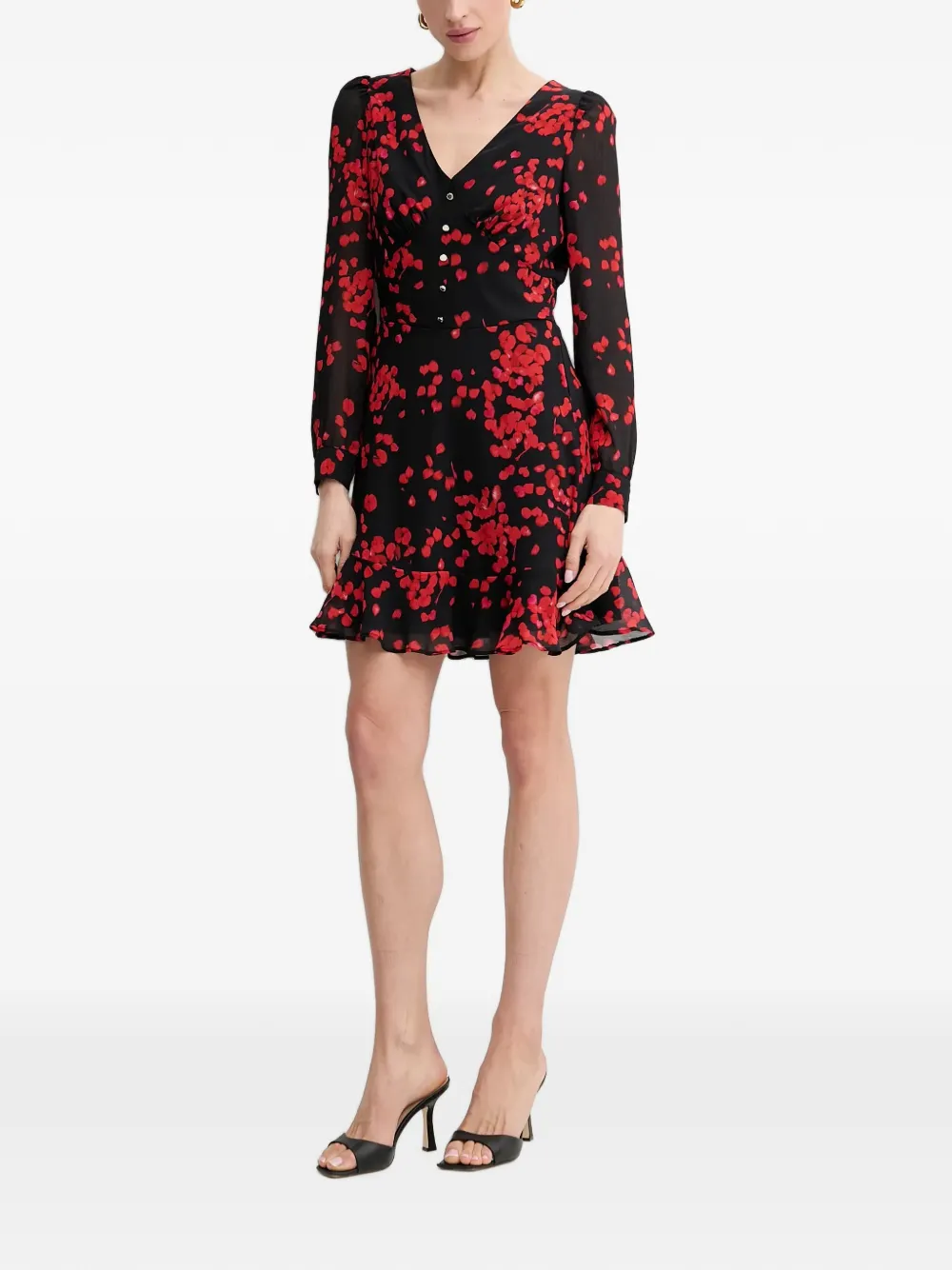 Morgan Mini-jurk met print Zwart