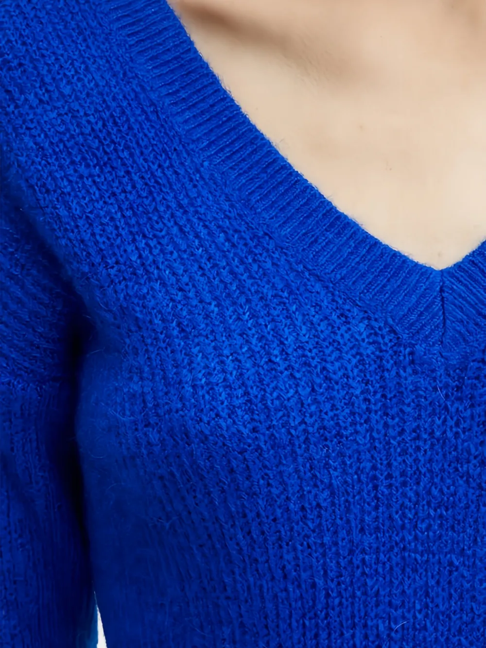 Morgan Trui met V-hals Blauw