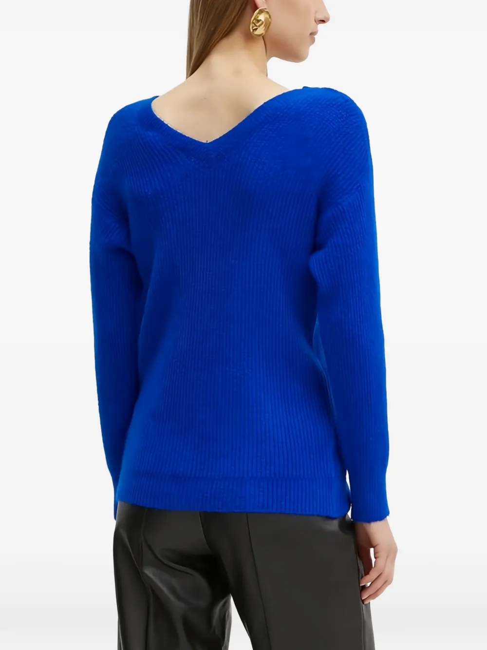  Morgan Jersey Con Cuello En V - Azul 