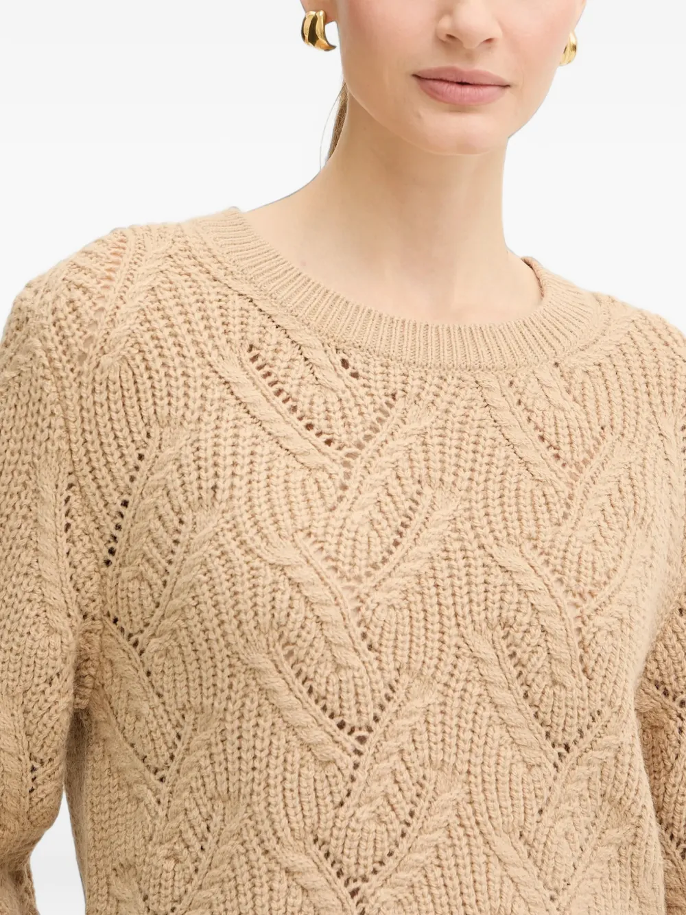 Morgan Long-sleeve Sweater In Neutrals