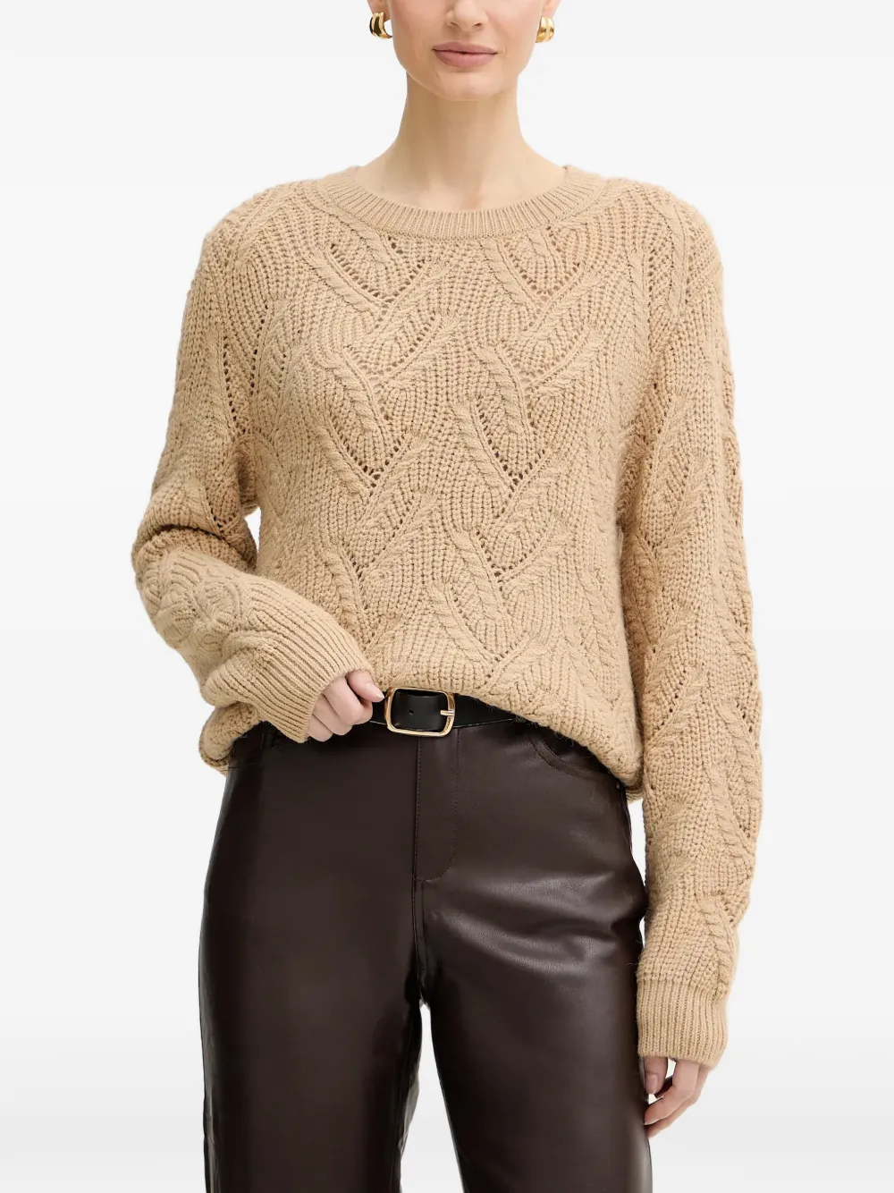Morgan Long-sleeve Sweater In Neutrals