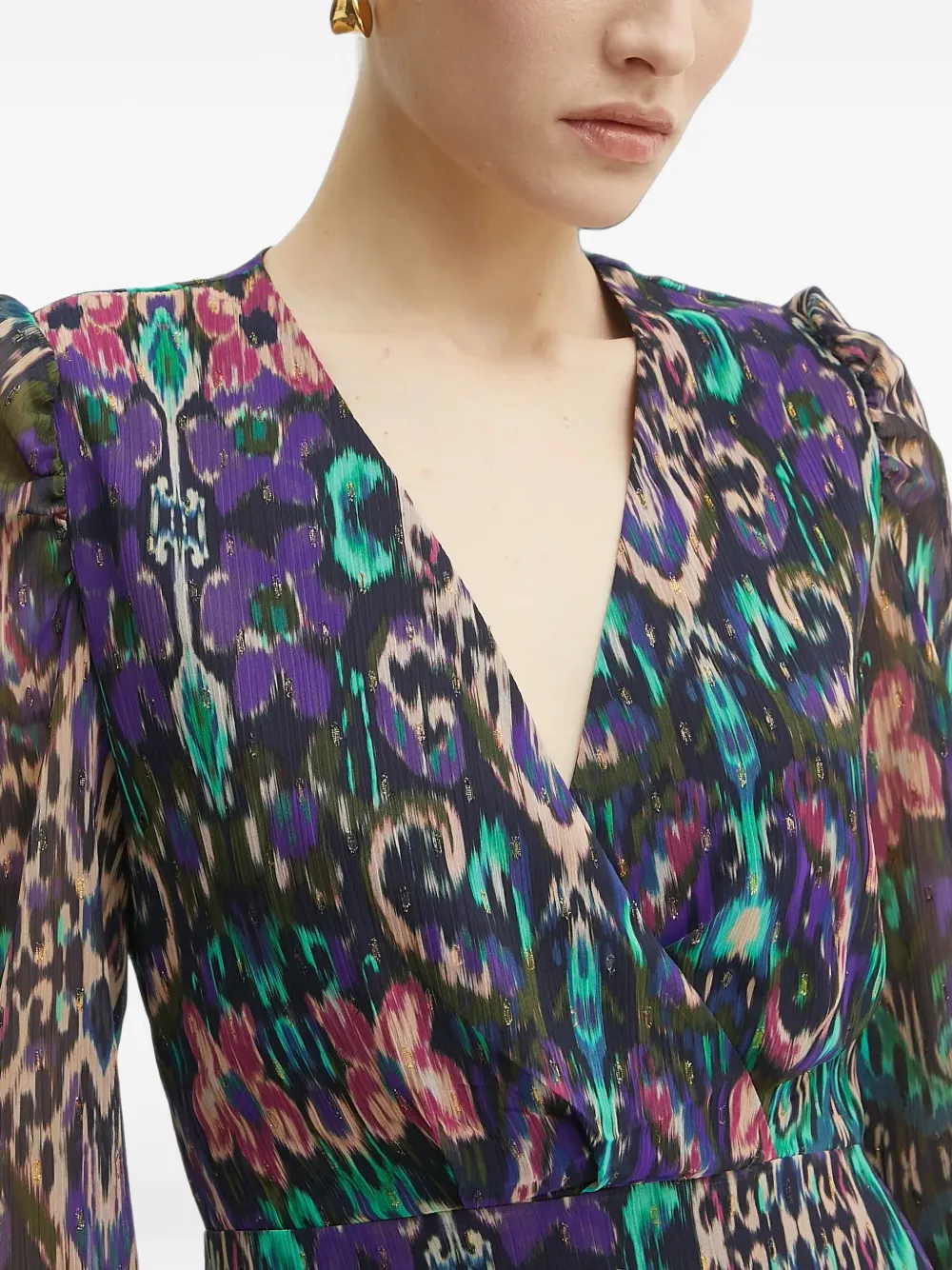 Morgan Mini-jurk met abstracte print Paars