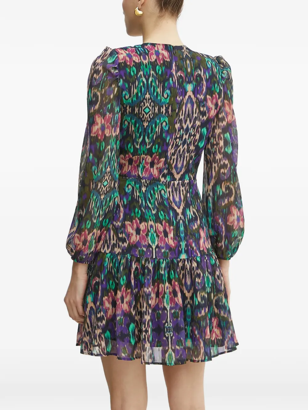 Morgan Mini-jurk met abstracte print Paars