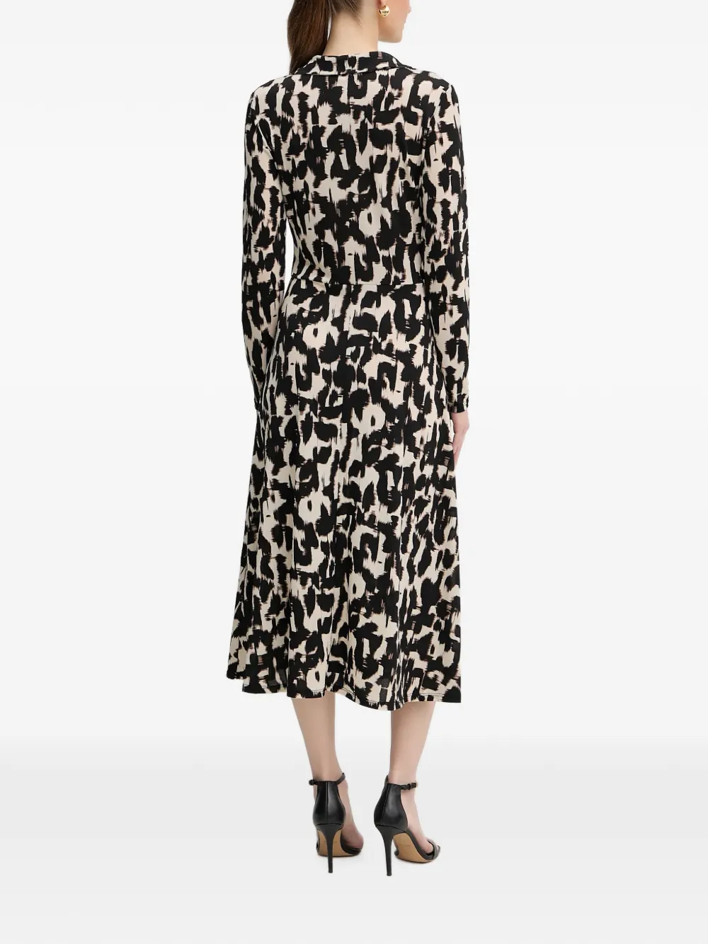 Morgan Jurk met knopen en kraag Beige