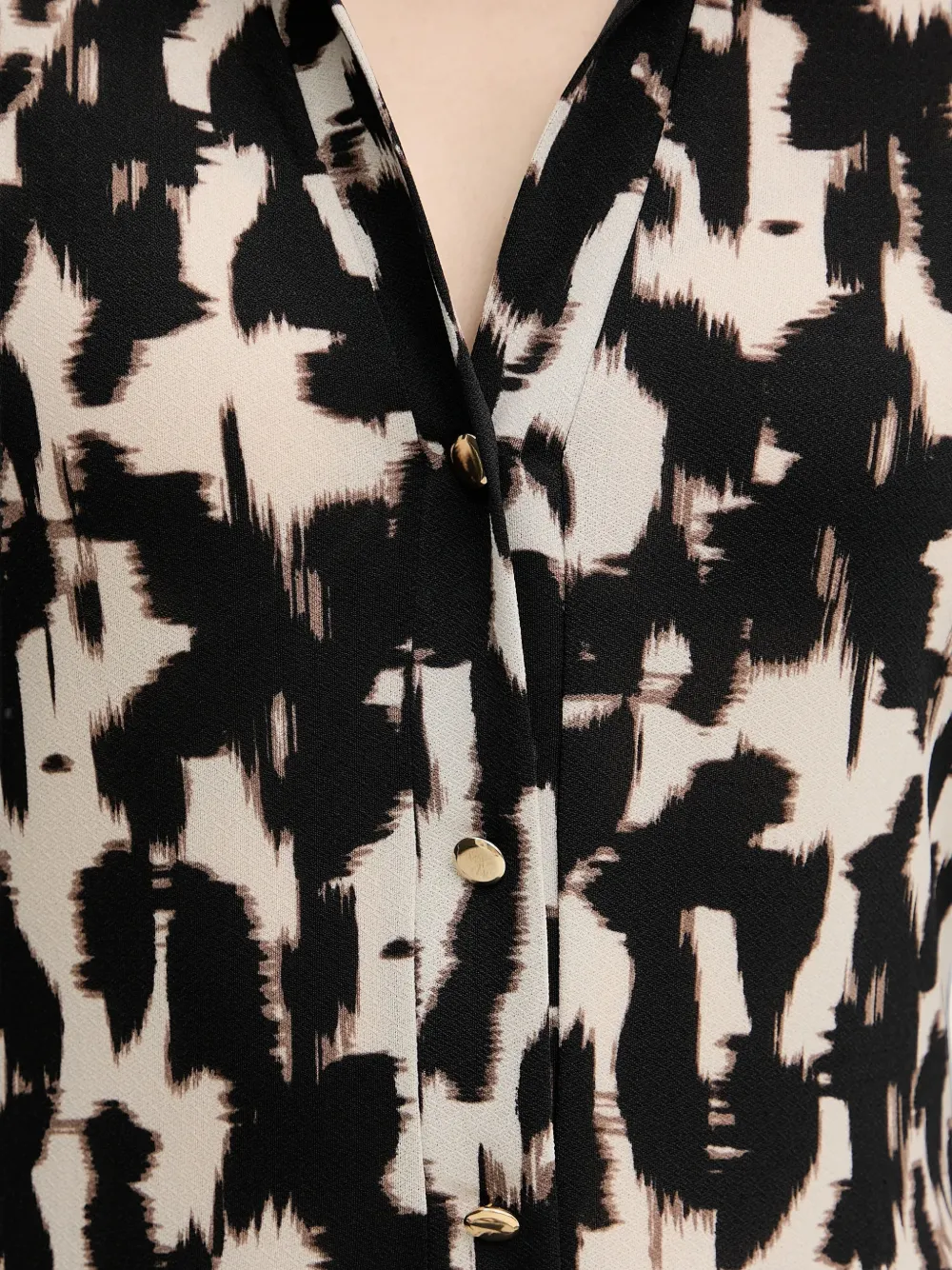 Morgan Jurk met knopen en kraag Beige