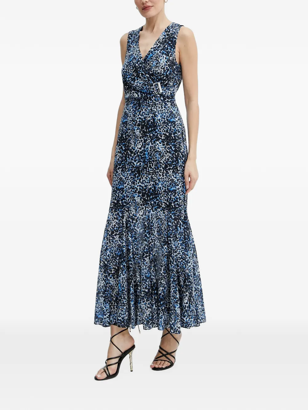 Morgan Midi-jurk met print Blauw