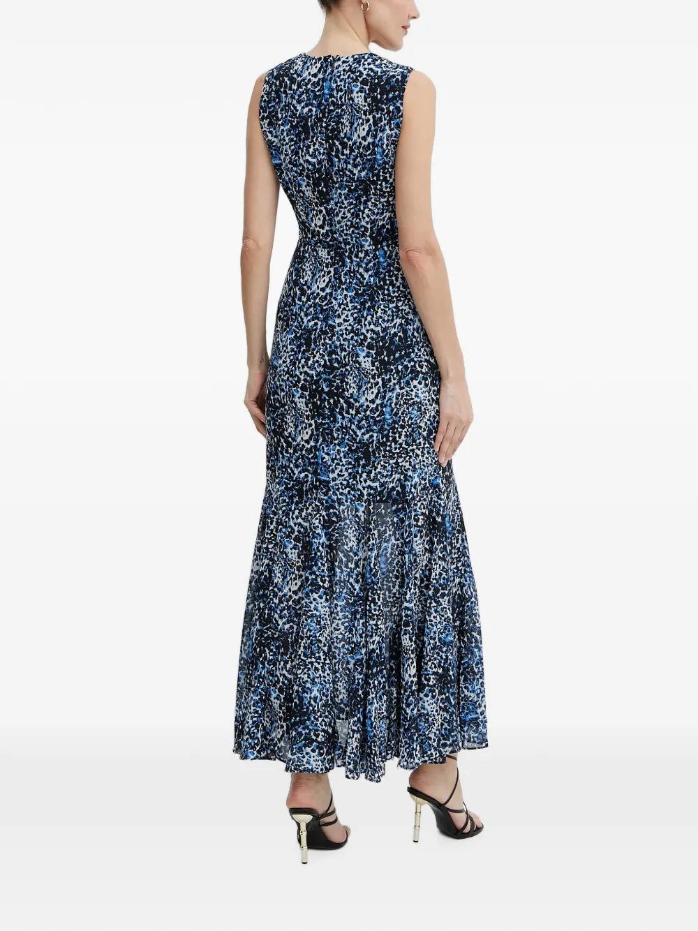 Morgan Midi-jurk met print Blauw