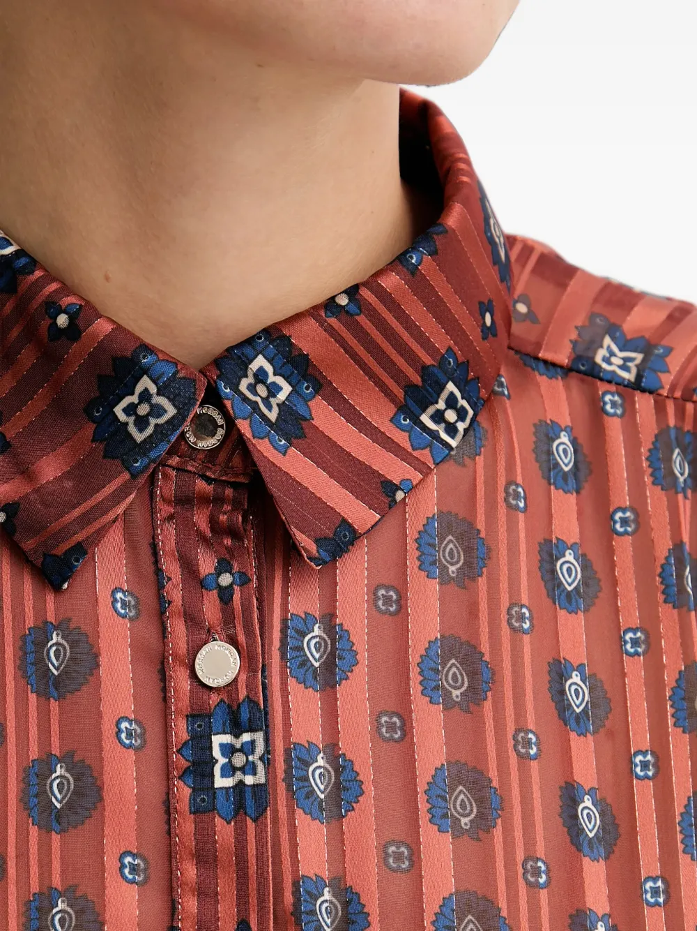 Morgan Mini-jurk met ruches en bloemenprint Rood