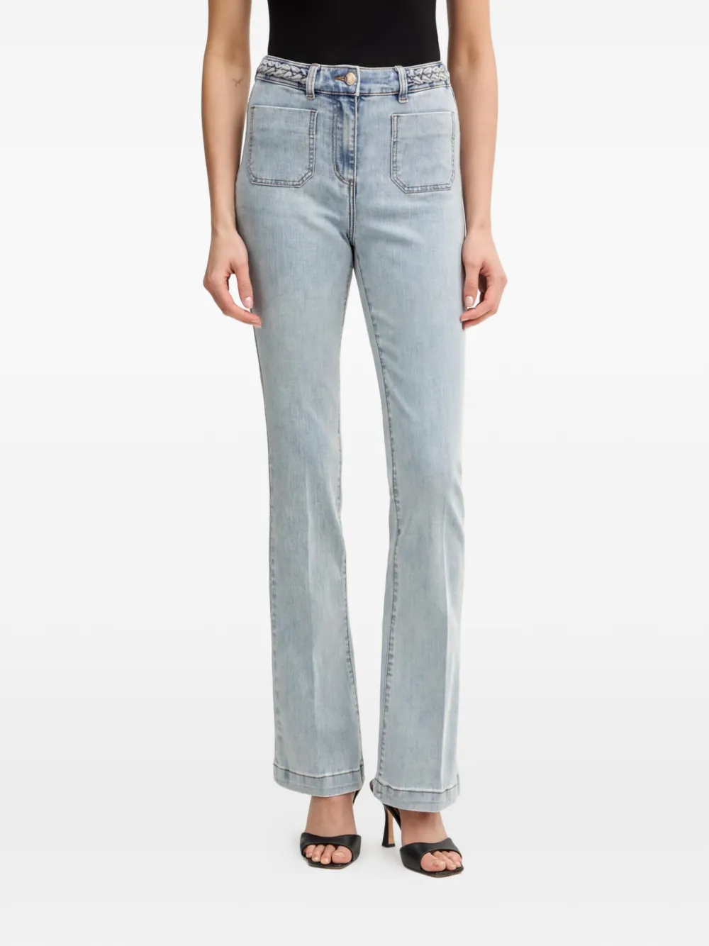 Morgan Jeans con rifiniture intrecciate - Blu