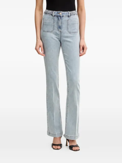 Morgan jeans con ribete trenzado