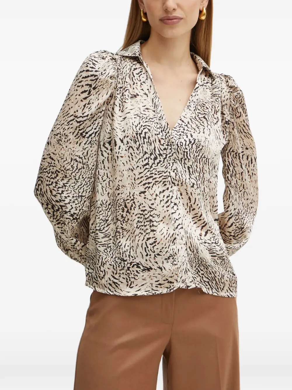 Morgan Blusa con stampa animalier - Toni neutri
