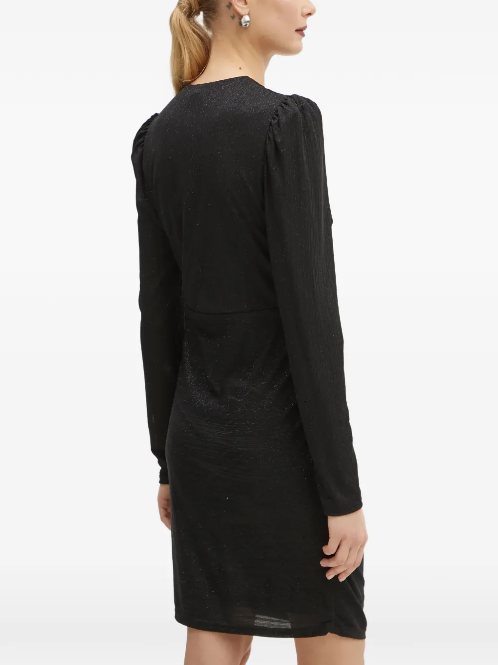 Morgan Rglit V-neck mini dress Zwart