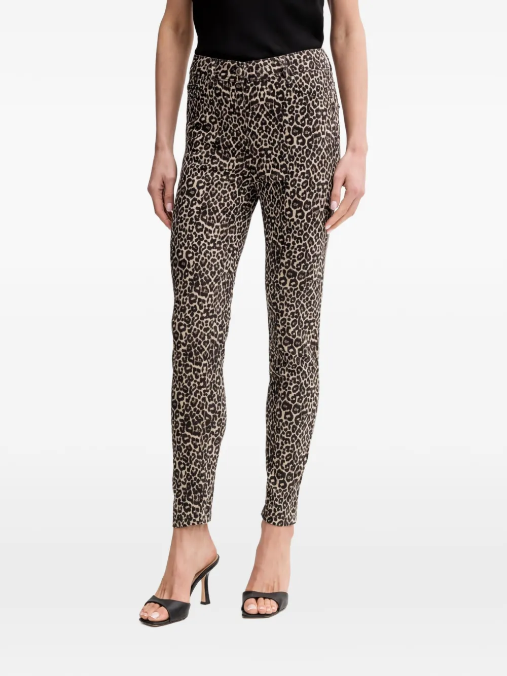 Morgan leopard-print jeans - Nude